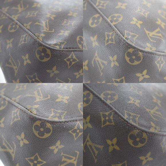 LOUIS VUITTON Logo Looping GM Shoulder Bag Monogram Leather Brown M51145 34KB180 - Picture 7 of 16